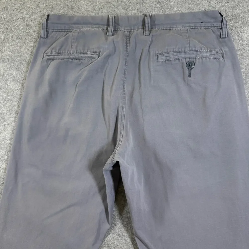 J.Crew Sutton Chino Pants Mens 30x30 Gray Slim Fit Cotton Flat Front Preppy